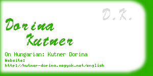 dorina kutner business card